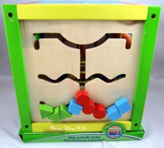 Kid Connection Wooden Deluxe Mini Activity Cube 5 in 1 Wood Toy
