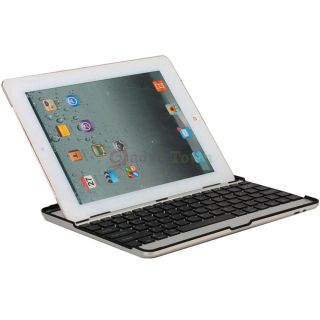 Ultra Thin Bluetooth Wireless KeyBoard Stand Case for iPad 4 3 2 Black