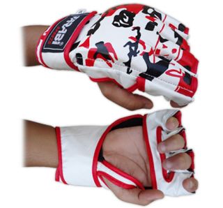 MMA Grappling Mix Boxing Fight Cage Fight Gloves Real Cowhide Leather