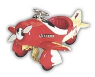 New Retro Racer Airplane Kids Toy Pedal Car Plane Red