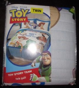 KIDS BEDDING 2PC SET TWIN QUILT PILLOW SHAM Pixar Disney TOY STORY