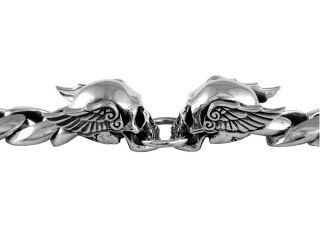 King Baby Studio Double MERCURY skull ring Bracelet Silver U.S.A. K42