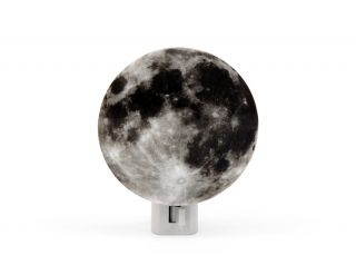 Kikkerland Moon Night Light 3D Printed Design 7 Watt Bulb Included