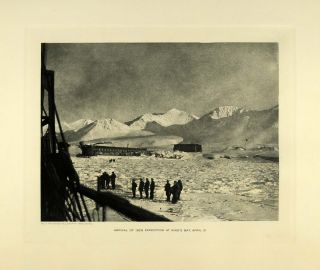 1929 Photogravure Kings Bay Norway Polar Sea Expedition Mountain