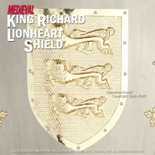 King Richard The Lionheart Medieval Crusader Shield Armor Wall Sword