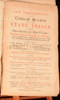1719 1738 5 Vols Compleat Collection of The State Tryals Thomas Salmon
