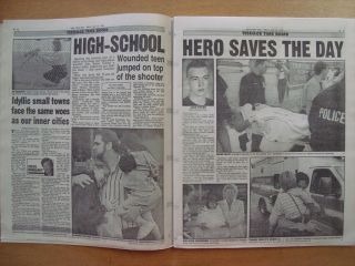 Killer School Massacre Kip Kinkel Oregon May 22 1998 Newspaper