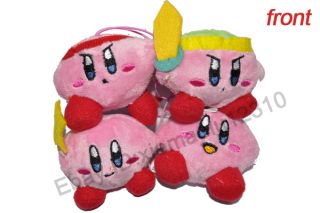 New Super Mario （Kirby） Plush Figure Toy 3“ 4pcs