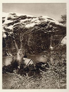 1924 Ullensvang Church Kirke Mountains Hardanger Norway   ORIGINAL