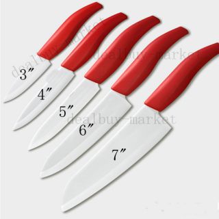 Chef Kitchen Cutlery Red Ceramic Knife Knives 5 Size Choice 3 4 5 6