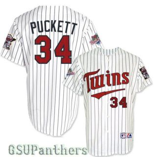 Kirby Puckett 1987 Minnesota Twins World Series Home Jersey Mens Sz M