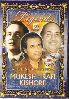 SONGS DVD LEGENDS GOLDEN COLLECTION *MUKESH,RAFI,KISHORE * MUST HAVE