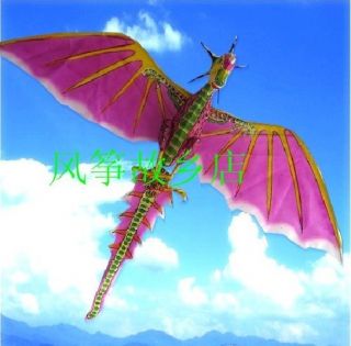 3D Handmade Jurassic Flying Dragon Dinosaur Pink Kite