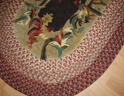 New Traditions Rooster 3x5 Braided Rug $180 Chicken Kitchen