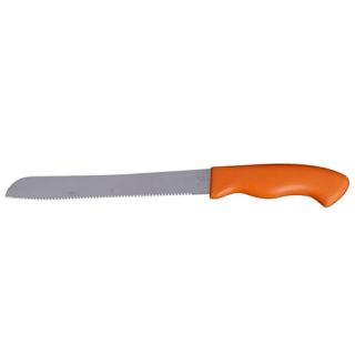 Steel Plastic Orange Kitchen Knives 6 Pcs Block Set Knife