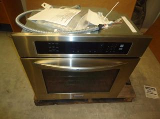 KitchenAid 30 Single Electric Convection Oven SS KEBS107SSS Scuffs on