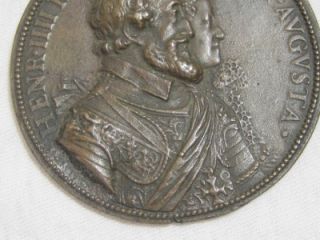 Extremely Rare Henry IV & Marie de Medicis Bronze Medal 1603 Guillaume