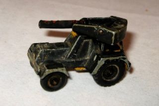 Hard to Find Minature Military Jeep Tank like Vehicle Cannon Gun Mount