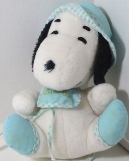 Vintage Knickerbocker Baby Snoopy Stuffed Plush Animal Bib Pram Very