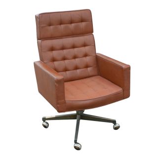 Knoll Vincent Cafiero Leather Executive Chair High Back