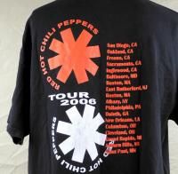 Red Hot Chili Peppers Tour 2006 Mens T Shirt Large Black Stadium