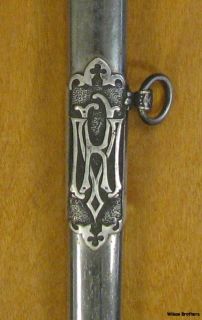 Knights Templar 1900s Ornate Ritual Sword Regalia Masonic Wooden