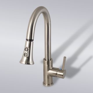 Out Spray Swivel Spout Kitchen Sink Faucet cUPC NSF Brushed Nickel New