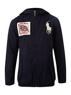 Polo Ralph Lauren Boy`s Great Britain zip through hoodie Navy   