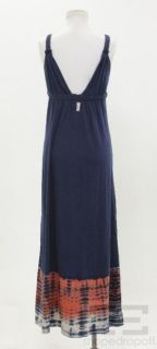 Gypsy Navy Blue Tie Dye Knit Maxi Dress Size XS