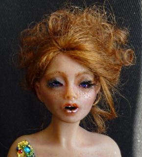 OOAK Art Doll Thumbelina Mini Sculpture by Kristiina Meiner Iadr Adsg