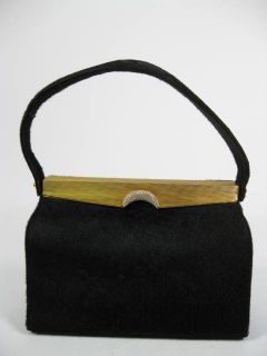 Koret Black Vintage Ponyskin Clutch Handbag Bag