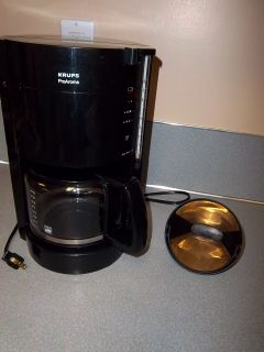 Krups Pro Aroma 10 Cup Coffee Maker Gold Filter Auto Shut Off Model
