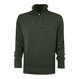 The heathmoor lambswool zip neck jumper