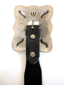 Ralph Lauren RRL $450 Turquoise Stone kobuk Leather Belt 36