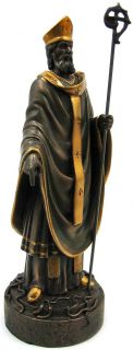 Saint Patrick Apostle of Ireland Bronze Look Statue St