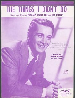 by Fred Jay, Irving Reid and Ira Kosloff, as recorded by Perry Como