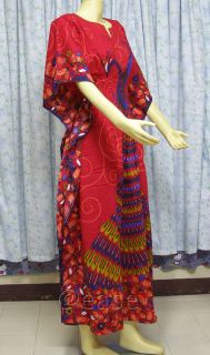 Cotton Dashiki Kaftan Maxi Dress Plus Size 2X