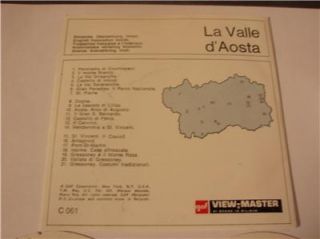 Viewmaster View Master C061 La Valle DAosta Italy
