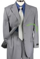 Sharp New 2pc Men 3B Dress Suit Gray 36S 48L CTA $220