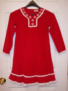 Gorgeous+ Hanna Anderson Red, Snowflake Girls Size L 10 12 Dress w