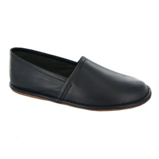 Evans Lars Mens Slippers Black Leather Size 13 from Brookstone