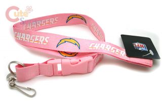 San Diego Chargers Lanyard Key Chain ID Holder Pink