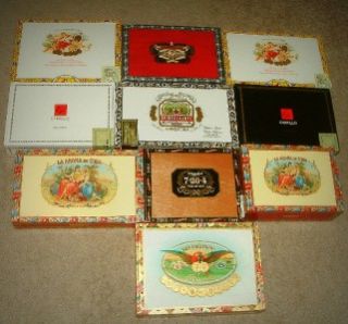 10 Wooden Decorated Cigar Boxes Purses Guitars CBG Crafts Jewelry
