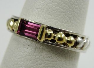 Steven Lagos Amethyst Ring Caviar Collection 925 Sterling 750 Gold 18K