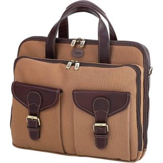 Canvas Womens Computer Tote Bag, Brown Laptop Shoulder Bookbag Purse w