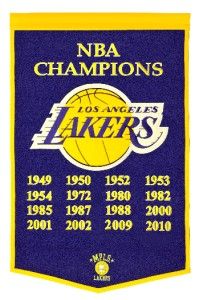 Los Angeles Lakers NBA Dynasty Wool Banner Pennant New