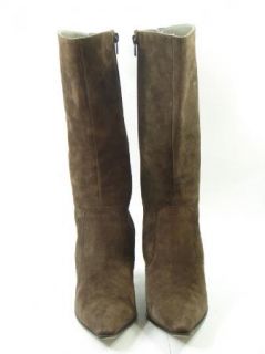 Autre Chose Brown Suede Mid Calf Boots Back Zipper 8 5 M $499