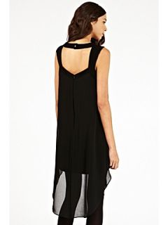Oasis Sheer panelled dress Black   