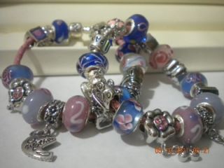 Authentic Pandora Bracelet w Mother DaughterTheme