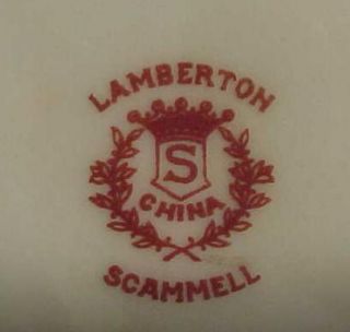 Lamberton Scammell Porcelain Candle Holder Finger Lamp Flowers Gold